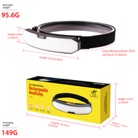 Linterna Frontal Recargable Portátil para Exteriores, Resistente al Agua IP65, LED XPG COB Súper Brillante, 5 Modos, Luz Roja de Emergencia, 600LM, 8-16 Horas de Duración