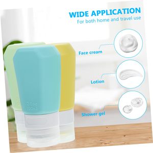 3pcs silica gel Chai vệ sinh cá nhân Sub chai nhỏ chất lỏng container Silicone bóp chai Silicone Du Lịch Trang ĐiểM Set - Product Image 2