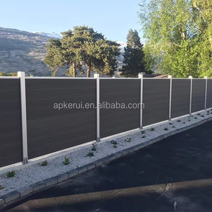 Dễ dàng cài đặt Bicolor Composite gỗ riêng tư vườn WPC hàng rào tốt hơn so với hàng rào PVC - Product Image 2