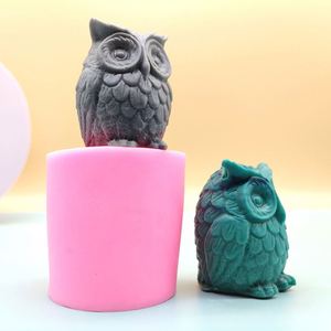 Night Owl Shape Custom Luxury Silicone Silicon Body Birthday Resin Candle Mold for 3D Cake Tools and Wax Jar Making - Product Image 2