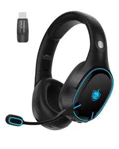 Casque de jeu sans fil Q6 2.4G écouteurs 3 en 1 avec casque supra-auriculaire Bluetooth avec micro casques de jeu filaires 3.5mm pour PC