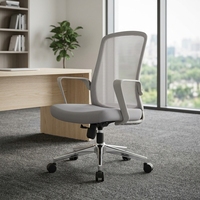 Chaise de bureau ergonomique moderne à dossier haut, appui-tête réglable, support lombaire, coussin en éponge, base en aluminium, réglable pour la maison/le bureau
