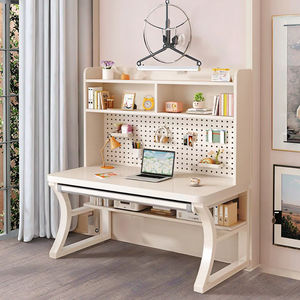 Estantería integrada moderna, tablero perforado, <span class=keywords><strong>escritorio</strong></span> de madera maciza, <span class=keywords><strong>escritorio</strong></span> de oficina <span class=keywords><strong>para</strong></span> estudiantes, estudio, hogar, dormitorio, ordenador, <span class=keywords><strong>escritorio</strong></span> de oficina - Product Image 6