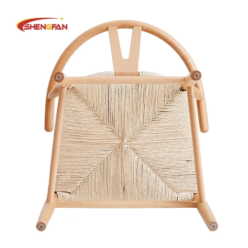 Sedia in legno massello di nuovo Design in legno naturale Rattan sedia per la casa in legno grezzo colore Vintage Wishbone sedia