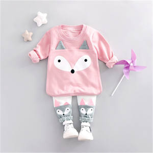 Ropa Alternativa, Camiseta de Algodón, Leggings de Moda con Estampado de Animales para Bebés, Compra al por Mayor de un Fabricante Chino - Product Image 3