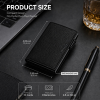 Portefeuille Homme en Cuir PU de Luxe OEM ODM - Porte-Cartes de Visite avec Blocage RFID et Éjection Latérale pour Accès Rapide au Quotidien