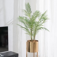 Palmier artificiel en plastique 65-180cm, plante tropicale verte en pot, résistante à l'eau, écologique, réaliste, durable, pour intérieur