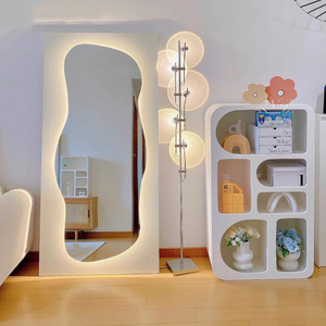 Ganzkörperspiegel Deviant Wave Stehlampe Dekorative Schlafzimmer- und Bekleidungsgeschäft-Spiegel mit Schlankheits-Effekt Leuchtende Bodenleuchten - Product Image 4