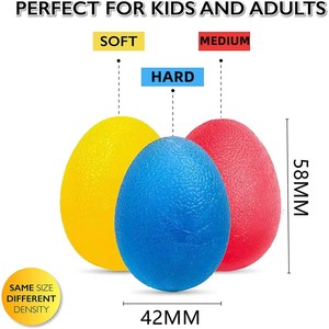 Tre esercizi per la terapia della forza esercizi per i muscoli delle mani pinza per palline Gel morbido <span class=keywords><strong>a</strong></span> forma di uovo palla per l'allenamento della forza delle mani e delle dita - Product Image 2