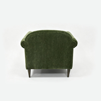 Fauteuil moderne en velours rembourré pour salon, chambre, hôtel, style mi-siècle, fauteuil d'appoint, fauteuil de salon
