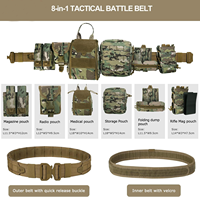 Bataille avec accessoires-Ceinture de combat tactique à dégagement rapide Rigger Airsoft Belt Heavy Duty Belts 8 Pcs
