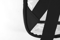 Sac à dos de voyage transparent en PVC grande capacité avec fermeture éclair et poignée, idéal pour étudiants