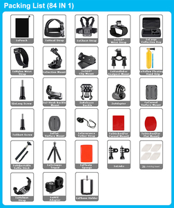 Kit de <span class=keywords><strong>Accesorios</strong></span> para Cámara de Acción 64 en 1, Correa Universal para la Cabeza, Soporte de Pecho, Palo Selfie, Estuche para GoPro, DJI Osmo, <span class=keywords><strong>Insta360</strong></span> - Product Image 2