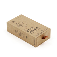 Papier kraft rigide écologique biodégradable personnalisé boîte d'emballage de tiroir de sérum de visage anti-âge papier éponge de stratification mate