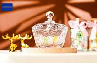 High Quality Factory Hot Sales Luxury Style Candy Jar Sugar Pot Food Fruit Storage for Home and Hotel Glassware