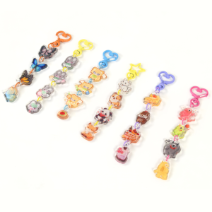Easy to Use Customizable Cartoon Charm Portable Acrylic Keychain Anime Cute Epoxy Acrylic Keychain
