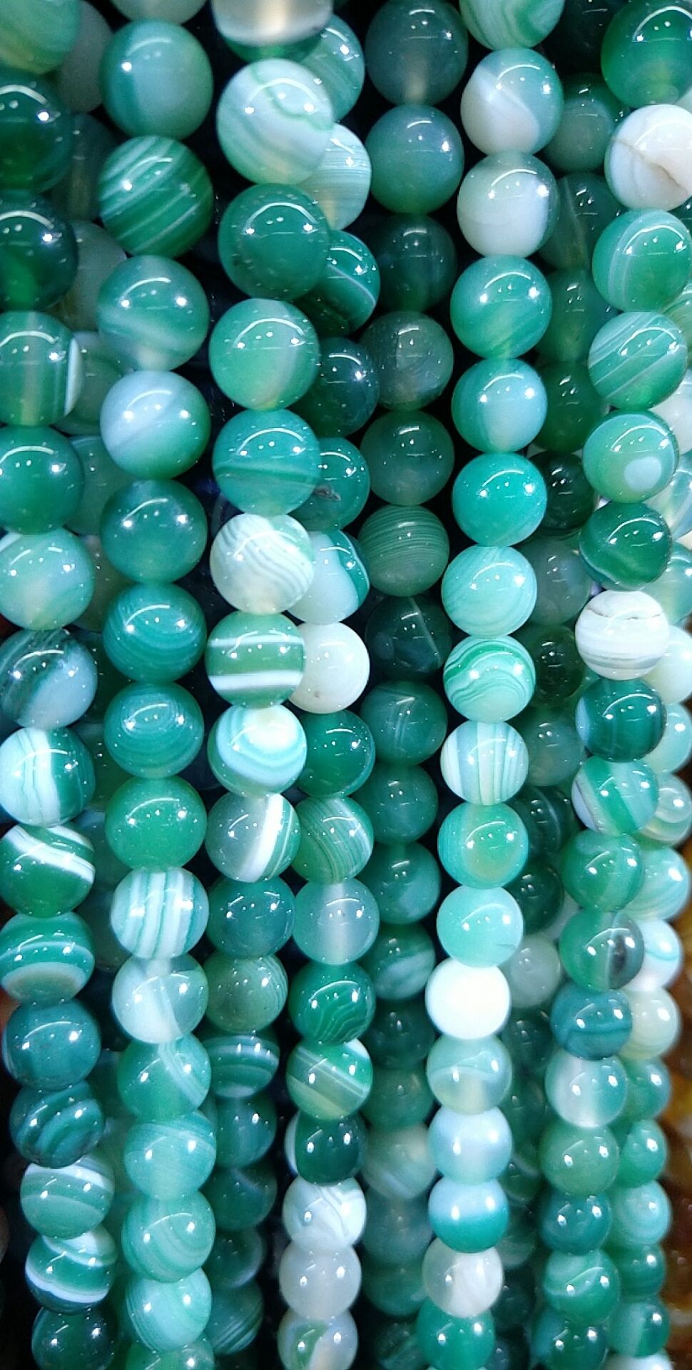 Wholesale Stone Beads Blue Stripe Agate Stone Beads Banded Crystal for Jewelry Making