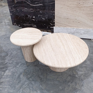 Guanmay tùy chỉnh phòng bảng nghệ thuật và hàng thủ công bên bảng nhỏ Bắc Âu vòng trung tâm travertine Bàn cà phê - Product Image 3