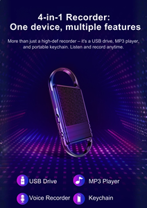 Диктофон в виде брелока, 16 ГБ памяти, цифровой диктофон с активацией голосом, мини-диктофон - Product Image 5