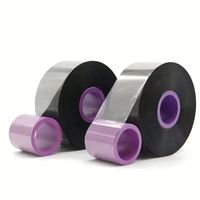 Cinta de Resina para Impresión por Transferencia Térmica de 33 mm x 600 m, Cinta TTO de 55 mm x 900 m para Impresora de Codificación de Fechas, 55 mm x 1100 m