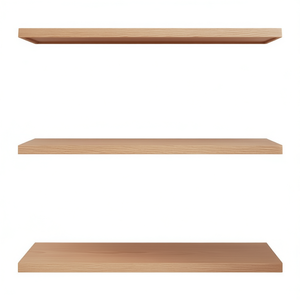 Étagère murale en bois de chêne massif brun clair D0100H74PVP 31,5 x 19,7 po - Product Image 1