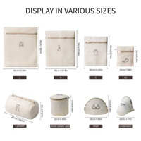 Sac à linge personnalisé de haute qualité, sacs en maille pour le lavage, sacs en maille épaisse en tissu sandwich pour machine à laver