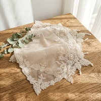 Napperons de table brodés rétro européens, accessoires de photographie, décoration de bureau, accessoires de service à thé ajourés, sets de table en dentelle