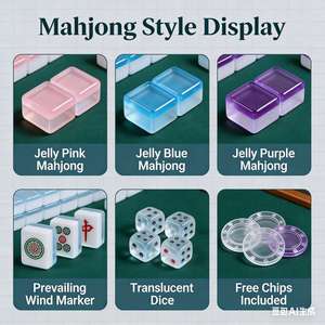 Nuevo Producto: Juego de Mahjong Acrílico, Fichas de Mahjong Coloridas Tipo Gelatina, Colores Personalizables, Juegos Familiares, Clubes Sociales, Clubes Recreativos - Product Image 6