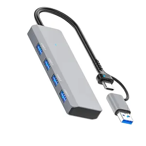 新タイプC/ Usb 3.0 5 In 1プラグ4ポート3.0 UsbタイプC 5Gbps多機能ヒューブ工場直販