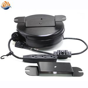 Enrouleur de câble électrique rétractable <span class=keywords><strong>mural</strong></span> pour usage domestique, prise 3 broches, 10 m, 10 A, extrémité C9 - Product Image 4