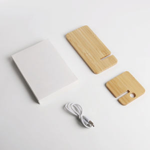 Carregador rápido <span class=keywords><strong>2</strong></span> em 1 de madeira sem fio, preço de fábrica, acessórios para celular android 10w - Product Image 4