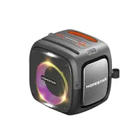 HOPESTAR parti tek IPX6 su geçirmez Bluetooth hoparlör karaoke taşınabilir açık hoparlör 2 mikrofon ile.