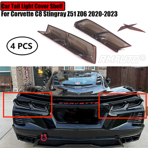 Car Tail Light Cover Shell for Chevrolet Corvette C8 Stingray Z51 Z06 2020-2023 Smoked Black Lampshade <b>Protector</b> Blackout <b>Len</b> - Product Image 1
