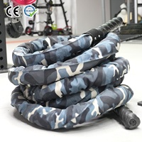 Corde de combat VIGFIT avec revêtement en nylon, corde de saut robuste de qualité supérieure, 38/50 mm, corde de combat camouflage pour l'exercice, directement de l'usine