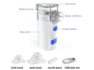 Pabrik pengisian daya USB Inhaler jaring ultrasonik portabel kualitas bersertifikat grosir <span class=keywords><strong>CE</strong></span> diakui listrik untuk batuk - Product Image 5