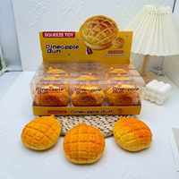 Balle anti-stress créative en caoutchouc simulé, durable et réutilisable, en forme de pain ananas, jouet de décompression amusant pour la libération de l'excès d'énergie