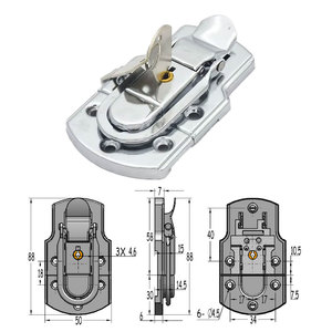 Boîte à outils professionnelle de luxe avec loquet de verrouillage, fermoir de sécurité en métal, verrou à bascule FS1013 chromé, écologique et durable - Product Image 5