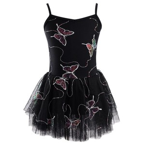 Robe de tutu de ballet papillon pour filles, justaucorps de danse à sequins, jupe tutu, tenue de danse pour l'entraînement et la performance - Product Image 5