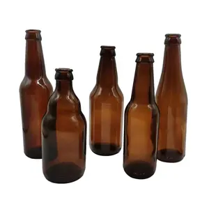 Wholesale Empty Amber Beer Glass Belgian Bottle 330ml 330cc
