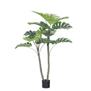 Plante artificielle <span class=keywords><strong>en</strong></span> pot Monstera Deliciosa <span class=keywords><strong>en</strong></span> plastique pour la décoration de la maison, du bureau et du jardin, décoration intérieure, plantes artificielles, plantes factices - Product Image 5