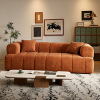 Ensemble de canapé modulaire sectionnel en tissu compressé, petit canapé-lit, pouf, mobilier de salon pour appartement et dortoir