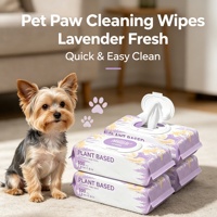 Lingettes humides pour animaux de compagnie avec logo personnalisé OEM, non parfumées, désodorisantes, pour l'hygiène quotidienne des chiens et des chats