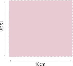 Chiffonnette de luxe réutilisable en microfibre beige à petit motif, de haute qualité, pour enfants, avec logo personnalisé en relief et bord zigzag en suède, 15x15cm, pour lunettes - Product Image 2