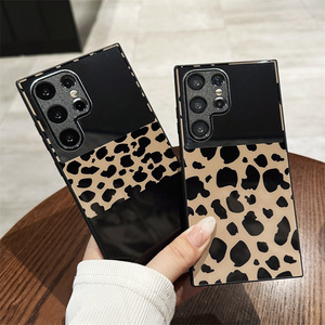 เคสโทรศัพท์กระจกแต่งหน้า INS ลายเสือดาวสำหรับ <span class=keywords><strong>Samsung</strong></span> S25 S24 S23 <span class=keywords><strong>S21</strong></span> S22 PLUS สุดสร้างสรรค์เคสแข็งกันกระแทก - Product Image 3