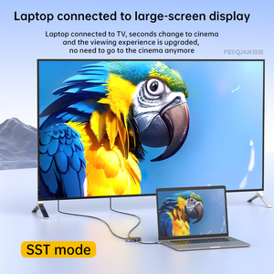 FEIXUAN, buen precio, 4 en 1 multipuerto, cuerpo de carcasa de aleación de aluminio, USB 3,0 5Gbps HDMI DP 2,0 PD 100W, concentrador USB de carga rápida para <span class=keywords><strong>Mac</strong></span> - Product Image 5