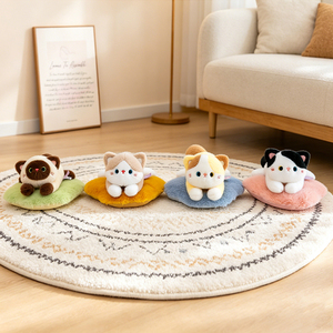 Precio de Fábrica al por Mayor: Adorable Gato de Peluche con Almohadilla de Flores, Juguete de Peluche Suave para Bebés, Regalo de Cumpleaños para Niños, Decoración del Hogar - Product Image 3