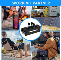 Panneau de distribution multifonction 12-24V avec chargeur rapide et support de téléphone, ports USB Type C + USB-A, interrupteur d'alimentation