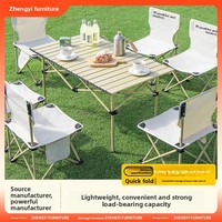 Table et chaises pliantes d'extérieur, meubles de camping portables pour la cuisine, le pique-nique, le barbecue