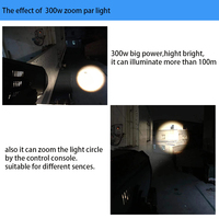 Putih Hangat Terang Tinggi 2 Dalam 1 300W Zoom Fokus Setara dengan Lampu Panggung Pintu Gudang Zoom Theater 2 Dalam 1 Cob Led Par Light