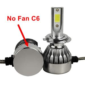 Faro led de aluminio para iluminación automática, nuevo diseño OEM de alta potencia, 72W, <span class=keywords><strong>H1</strong></span>, H3, H7, H8, H9, H11, haz bajo, COB, sin ventilador, C6, <span class=keywords><strong>2022</strong></span> - Product Image 1